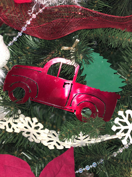 Red Christmas Truck Ornament